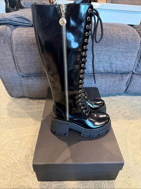 Versace Couture combat boots sz 39